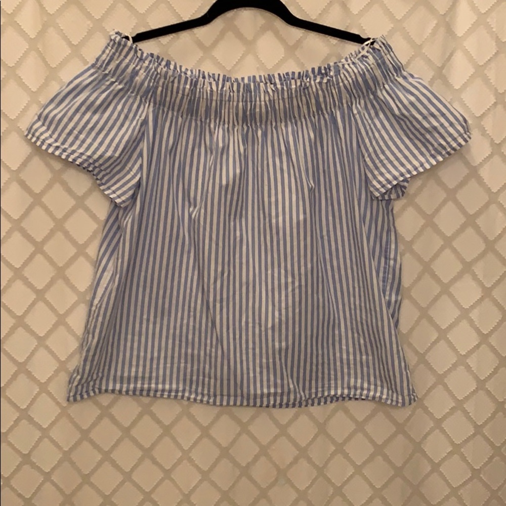 Stripe Off the shoulder top